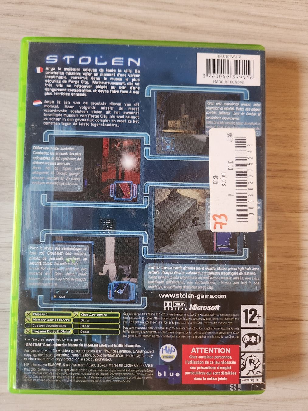 Microsoft Giochi: Xbox Game: Stolen  – Usato da Tafers venduto da whereyogamesat 1