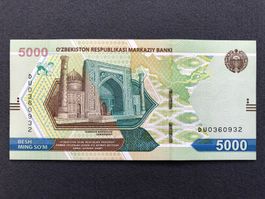 Usbekistan - 5000 SO'M - UNC