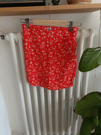 Jupe-short LaRedoute imprimé floral rouge - Taille 34