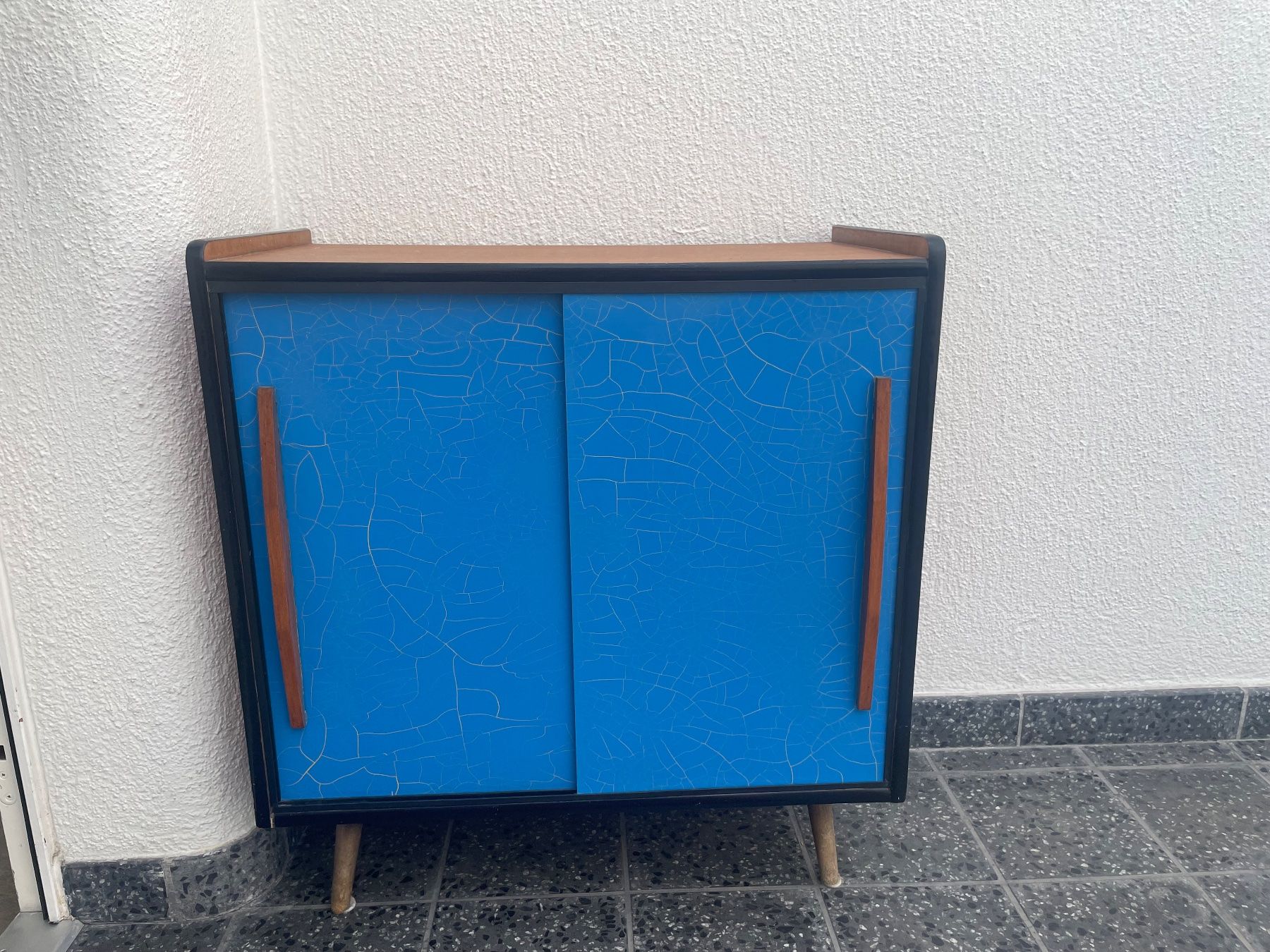 Cassettiere: Midcentury Möbel blau – Usato da Basel venduto da schnudibu