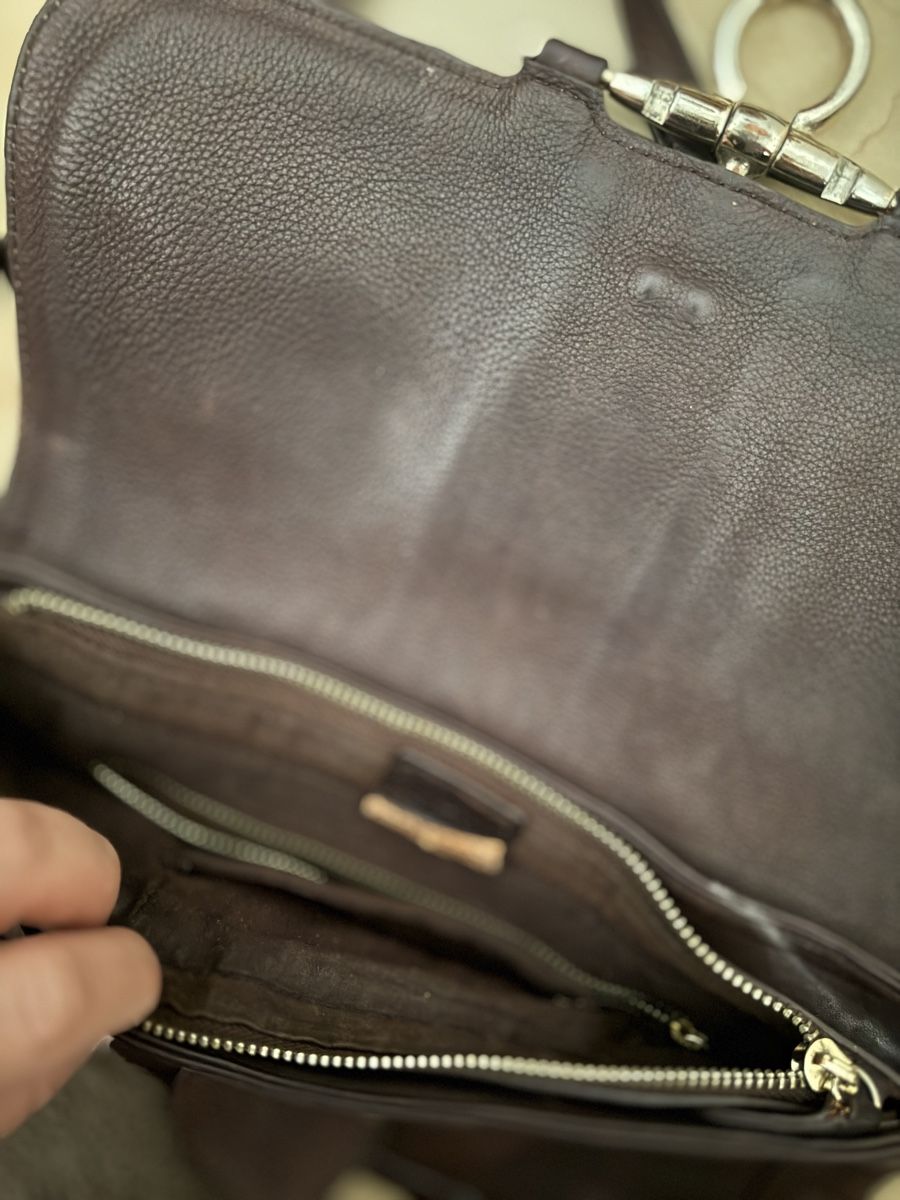 Borse da donna: Damen Leder Tasche dunkelbraun – Usato da Niederglatt ZH venduto da neunzehn82 1