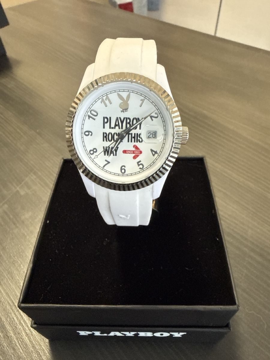 Playboy Orologi: Montre Playboy blanche, style décontracté, édition limitée 2 – Nuovo (secondo la descrizione) da Bussigny venduto da Serena2009