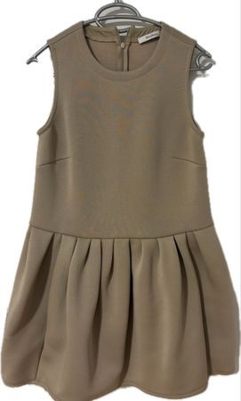 Max Mara Kleid – Beige – ärmellos – One Size (Stretch) Ärmel