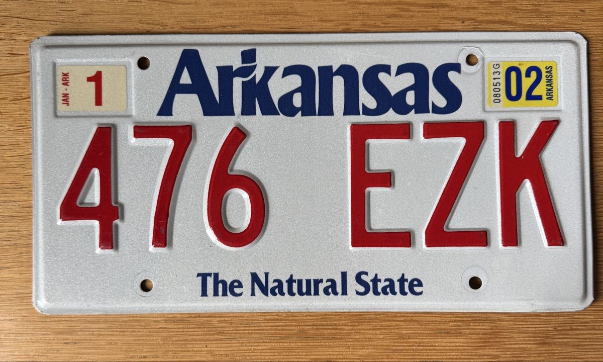 Insegne: Original US Nummernschild Arkansas – Usato da Huttwil venduto da heinrich-gustav