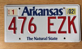 Original US Nummernschild Arkansas