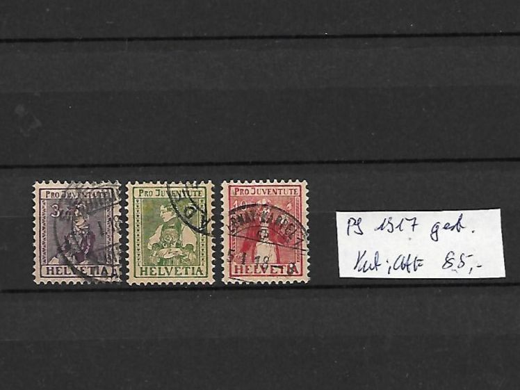 Tous les timbres: PJ 1917 gest. Kat: CHF 85.- – D'occasion à Basel par Ilp