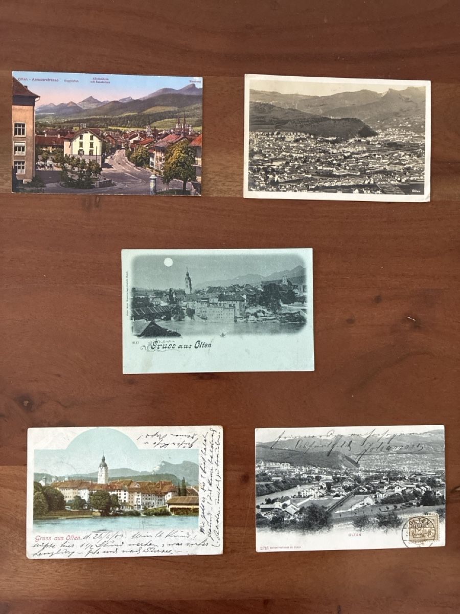 Cartoline postali: 10 Ansichtskarten Schweiz von Olten SO – Usato da Oftringen venduto da Cla.vD.74
