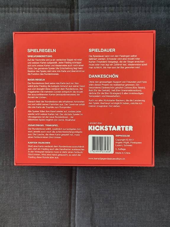 Spiele: Kampf gegen das Bünzlitum – Neu (gemäss Beschreibung) aus Luzern von Gentleman007 1