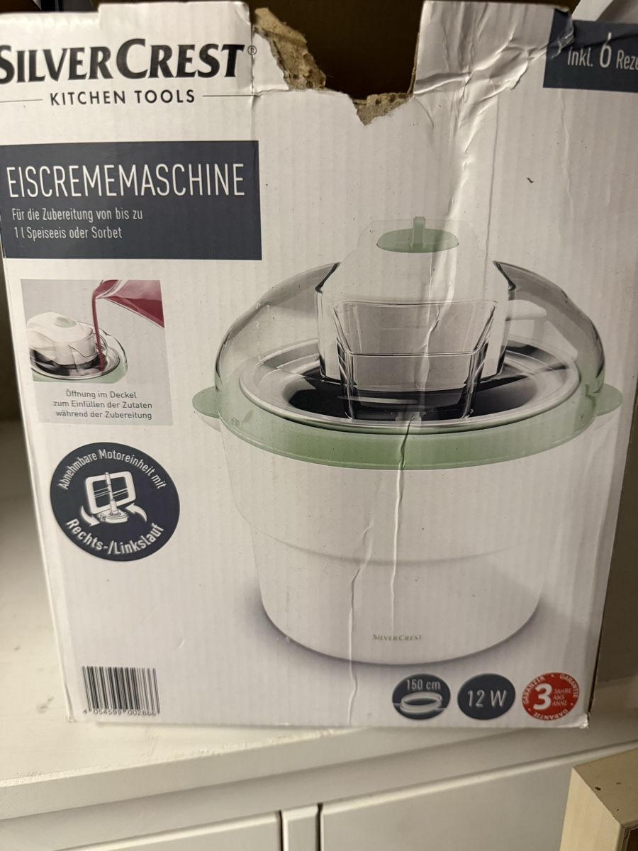SilverCrest Elettrodomestici da cucina: SILVERCREST Eismaschine neu mit Anleitung 12W – Nuovo e nell'imballaggio originale da Duggingen venduto da Enasus