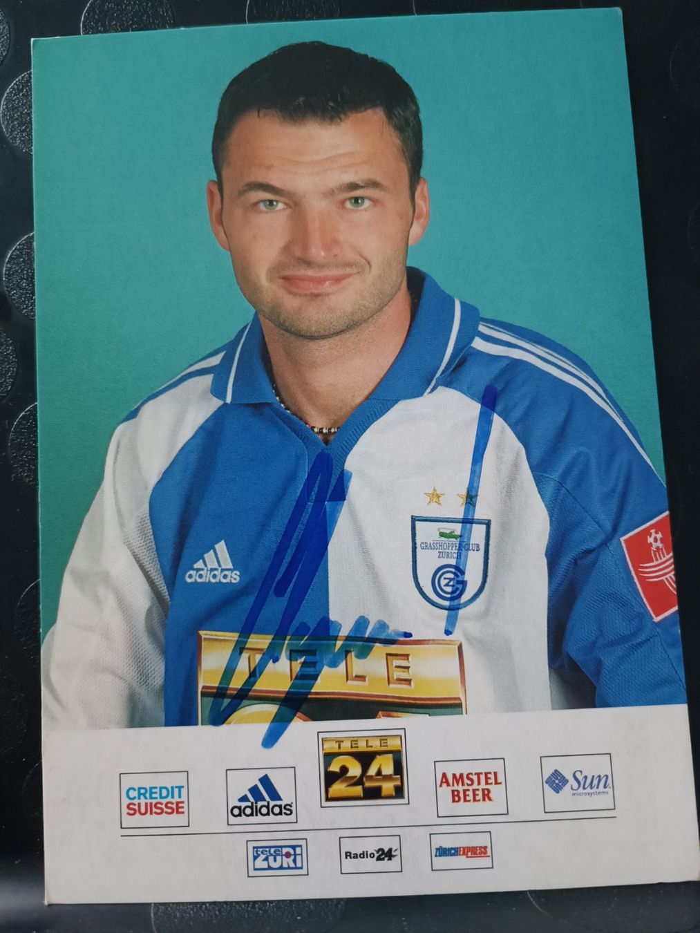 Autografi: Stéphane Chapuisat - GC  - handsigniert – Usato da Menziken venduto da Artographs
