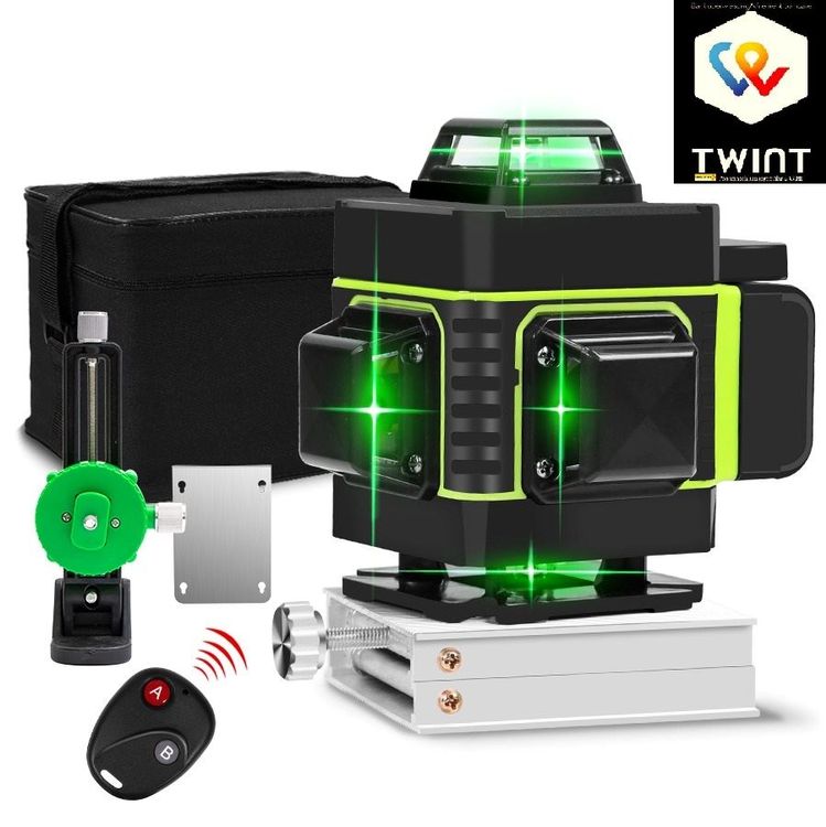 Firecore Kreuzlinienlaser Grün - 3x360° Selbstnivellierend Mit Akku