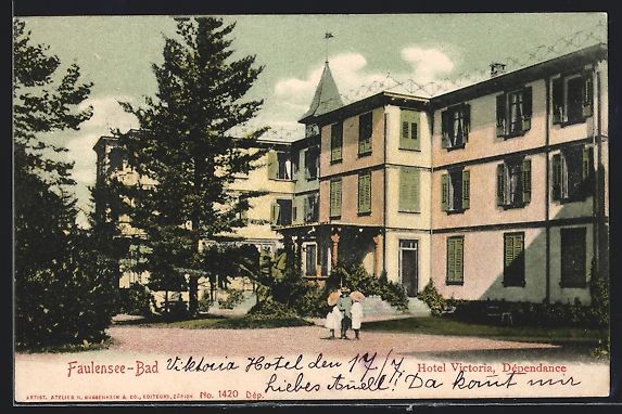 Cartes postales: Faulensee-Bad, Hotel Victoria, Dépendan – D'occasion à Berlin par bartko-reher