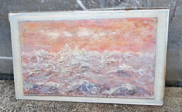 Dipinti: Gemälde - Walliseralpen von der Rieder - Walter Kohler ZH 77 – Usato da Pfaffhausen venduto da mono_rec