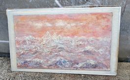 Gemälde - Walliseralpen von der Rieder - Walter Kohler ZH 77