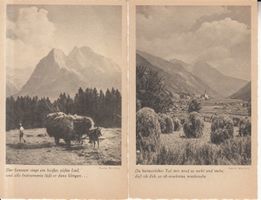 Motivkarte Heuet ca. 1940, 2 Stück