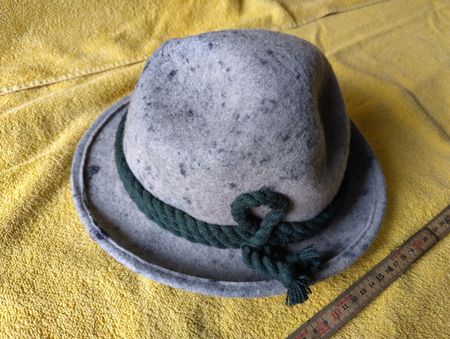 Traditioneller Trachtenhut, Grau, Grösse 57, Top Zustand
