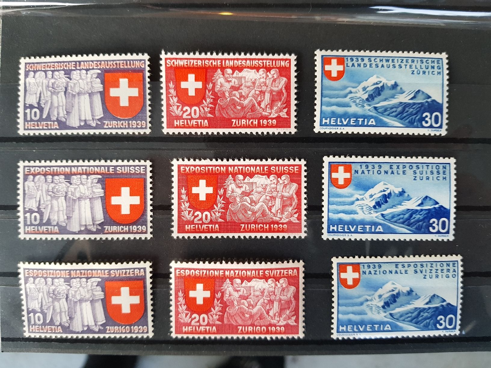 Tutti i francobolli: Schweizer Briefmarken postfrisch Jahrgang 1939 – Usato da Jona venduto da Glareola