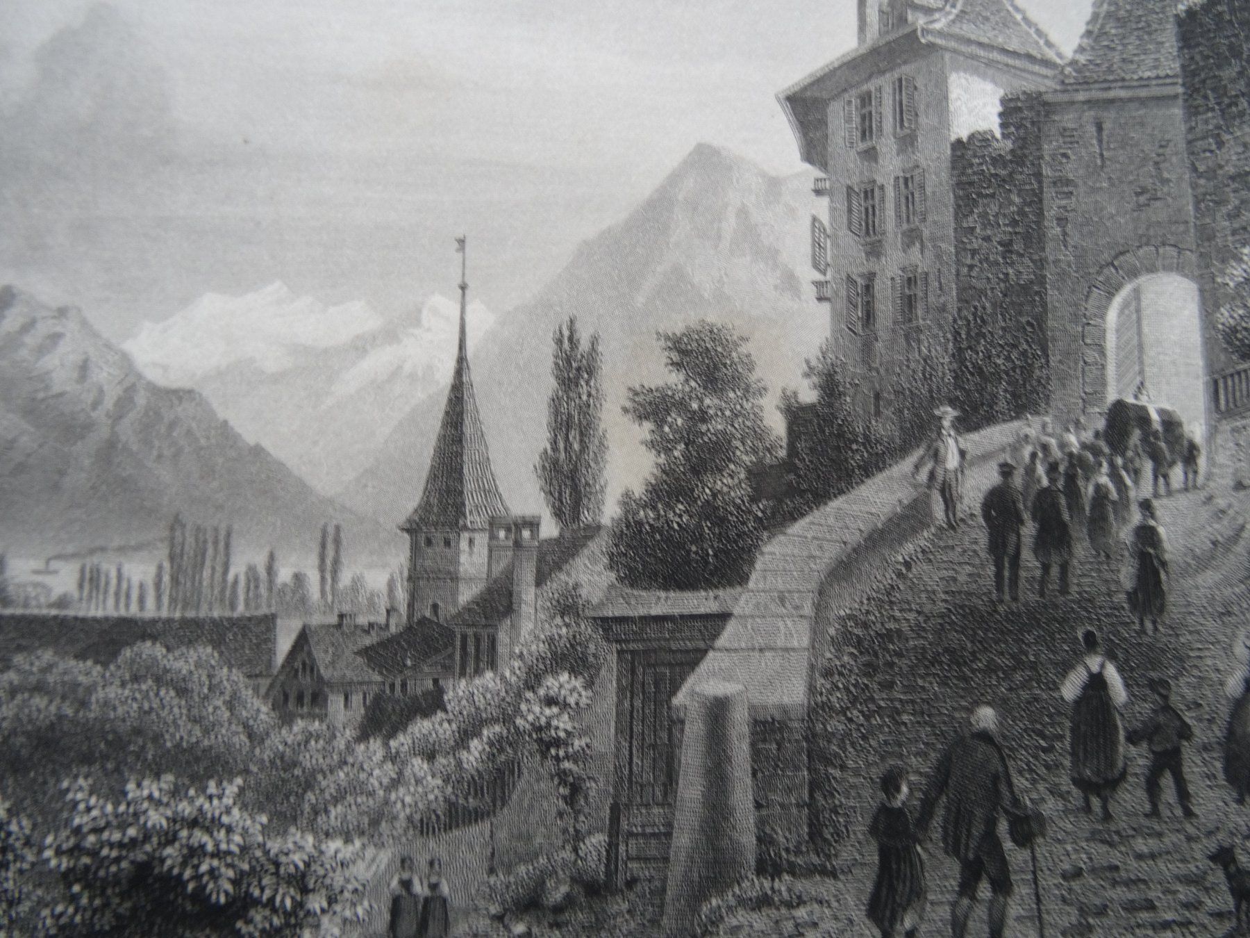Incisioni: Bern  Thun Stahlstich um 1860 – Usato da Safnern venduto da Wstussi 3