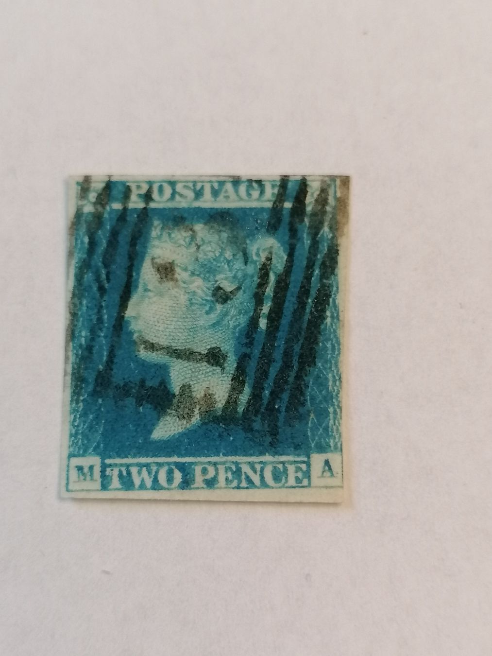 Tutti i francobolli: Two pence blue 1841, Platte 3  – Usato da Happerswil venduto da tschergi