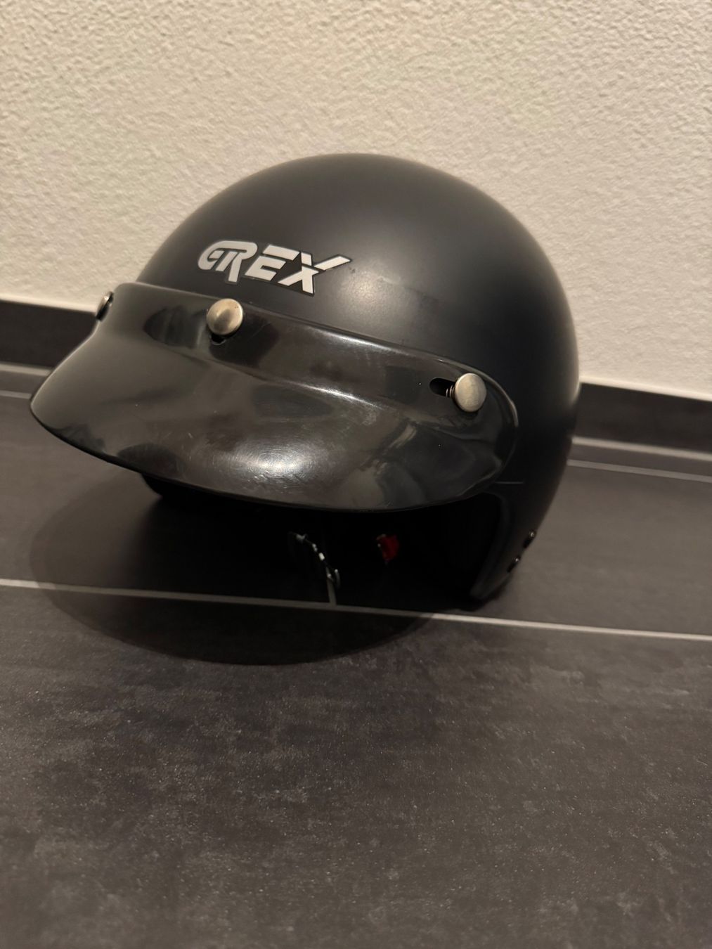 Caschi & visiere: Motorradhelm Jethelm Grex, Grösse S, Schwarz – Usato da Beckenried venduto da chef3945