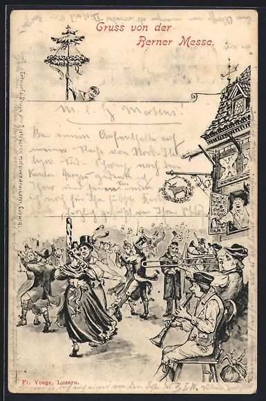 Cartes postales: Bern, Berner Messe, Szene vom Volksfest  – D'occasion à Berlin par bartko-reher