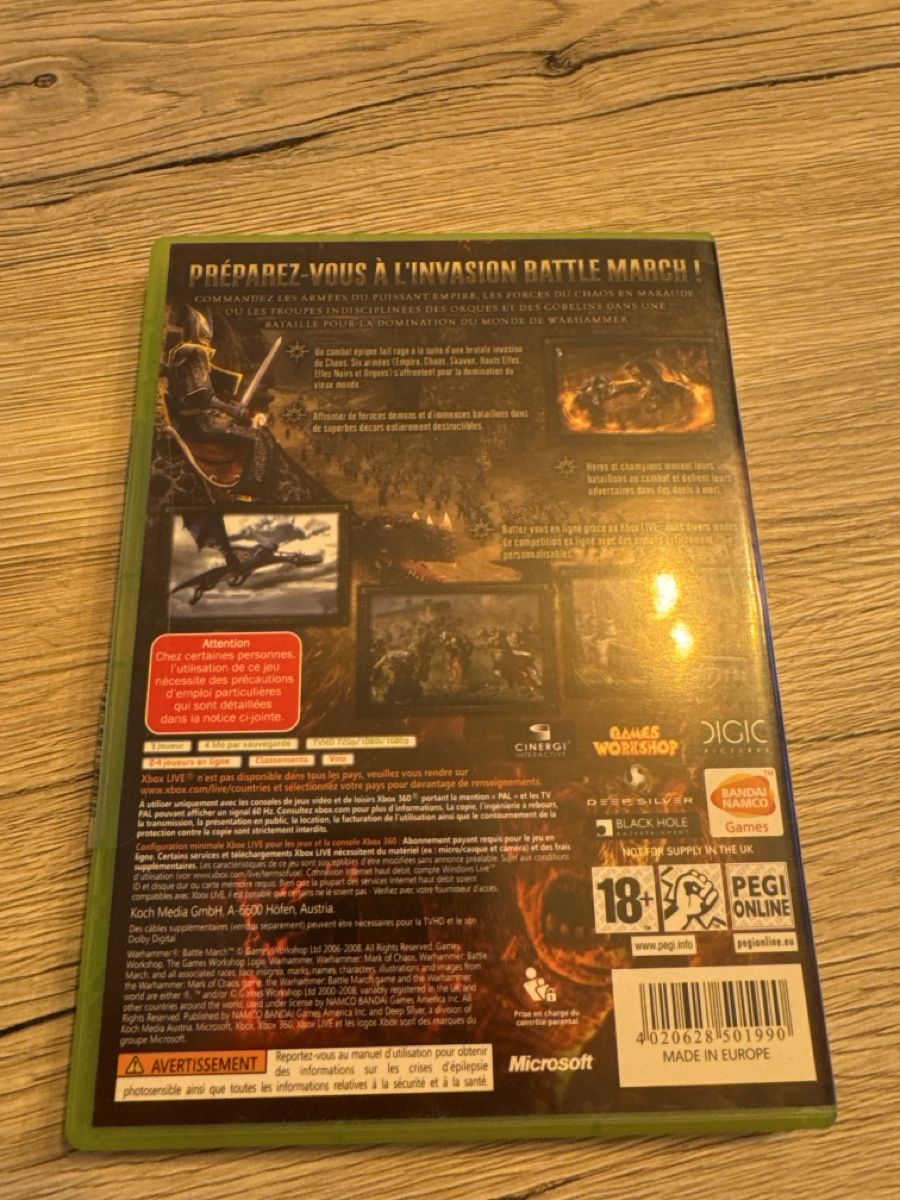 Jeux: Warhammer Battle March Xbox  – D'occasion à Courrendlin par jay_lkn6 2