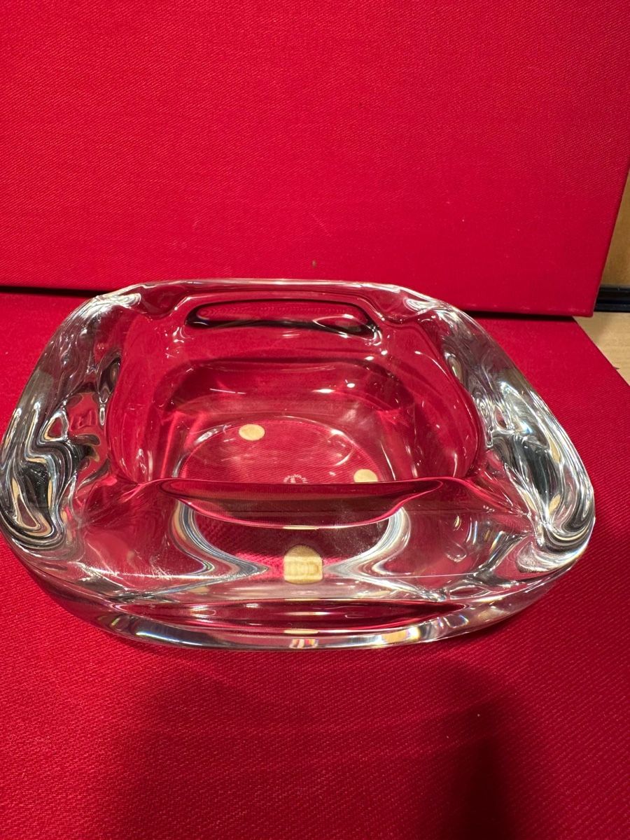 Portacenere: Elegant Vintage Crystal Ashtray – Usato da Lausanne venduto da artnouveau04 6