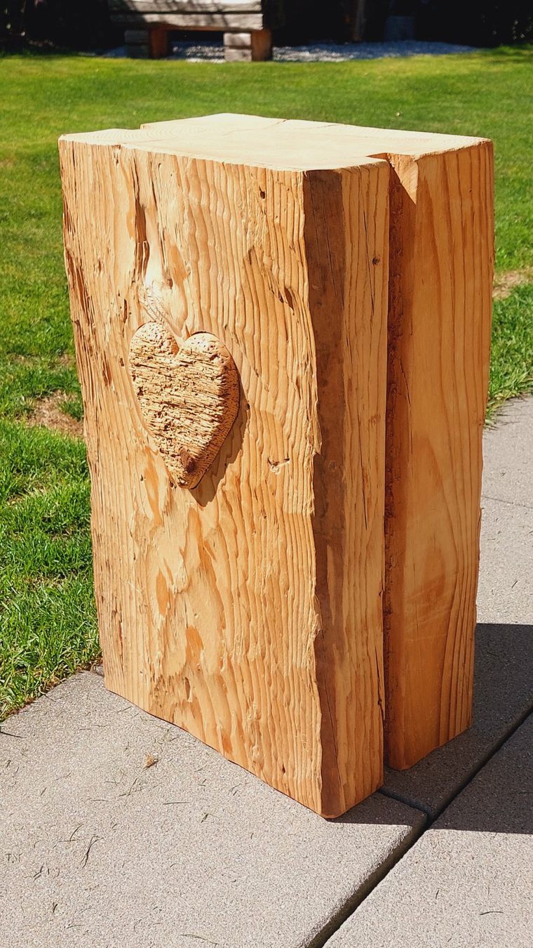 Tutte le decorazioni: Altholzsäule / Dekosäule mit Herz – Nuovo e nell'imballaggio originale da Egnach venduto da Oldwoodstyle 1
