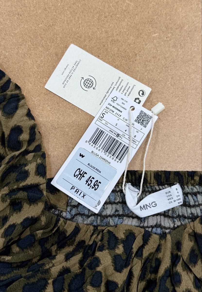 Mango Camicette: MANGO LEOPARD BLOUSE – Nuovo e nell'imballaggio originale da Gächliwil venduto da dom_652g 5