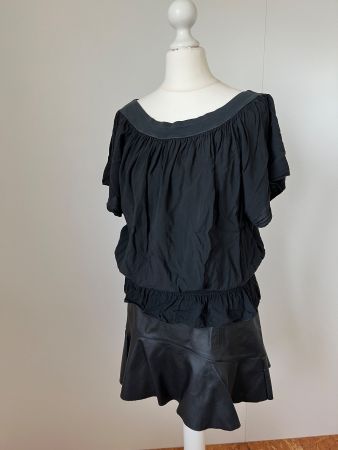 Glamour - Bluse Top T-Shirt - XS S schwarz
