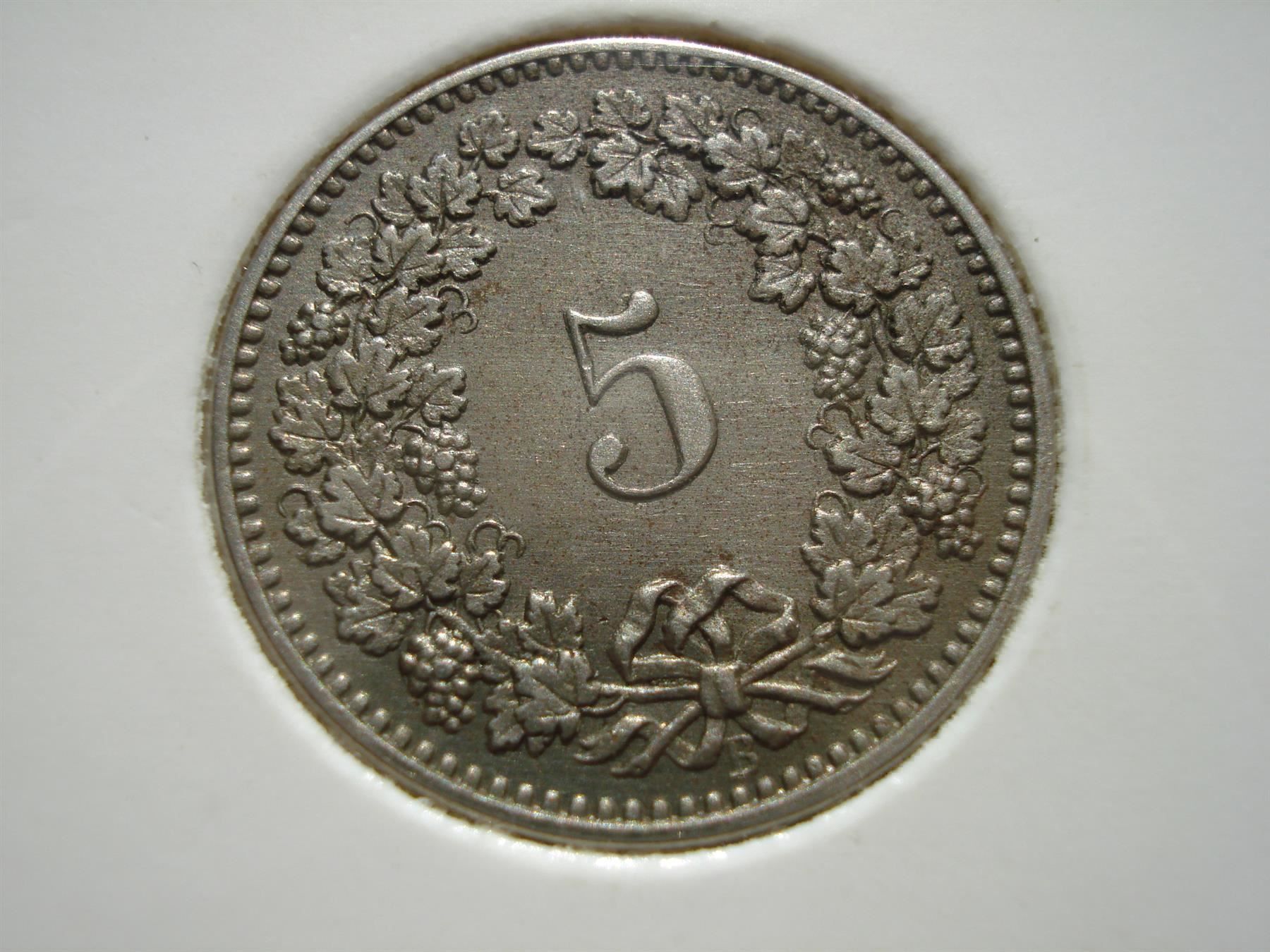 Alle Münzen: (224)  5 Rappen 1897 VAR – Gebraucht aus Erlach von Net-Coins 2