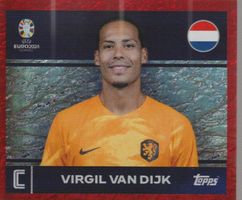 EURO 2024 Topps sticker Foil Red VIRGIL VAN DIJK NETHERLANDS