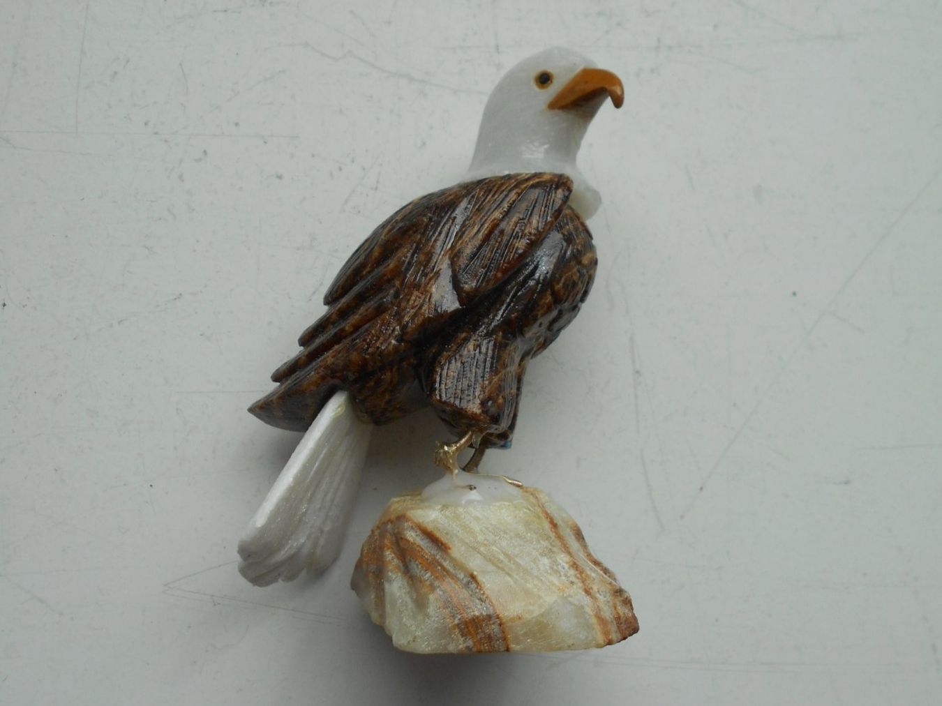 Statuette: Weisskopf Adler Serpentin aus Peru – Nuovo (secondo la descrizione) da Zürich venduto da swisscristal01