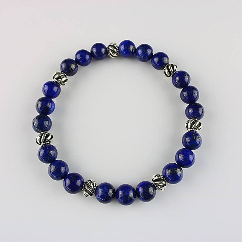 Bracciali & Braccialetti: Edelstein-Armband Lapis Lazuli - Ø 8 – Nuovo e nell'imballaggio originale da Mauren venduto da Yeelen