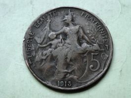 5 Centimes 1913 France République Daniel Dupuis