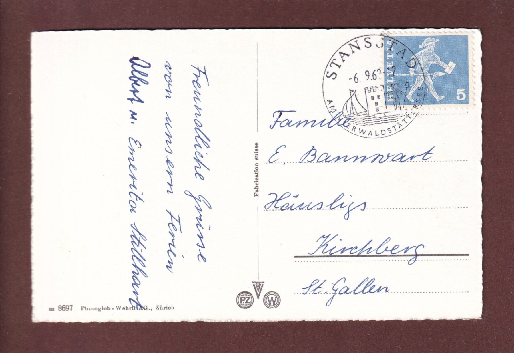 Cartoline postali: STANSERHORN - Hotel – Usato da Pully venduto da nicecards 1