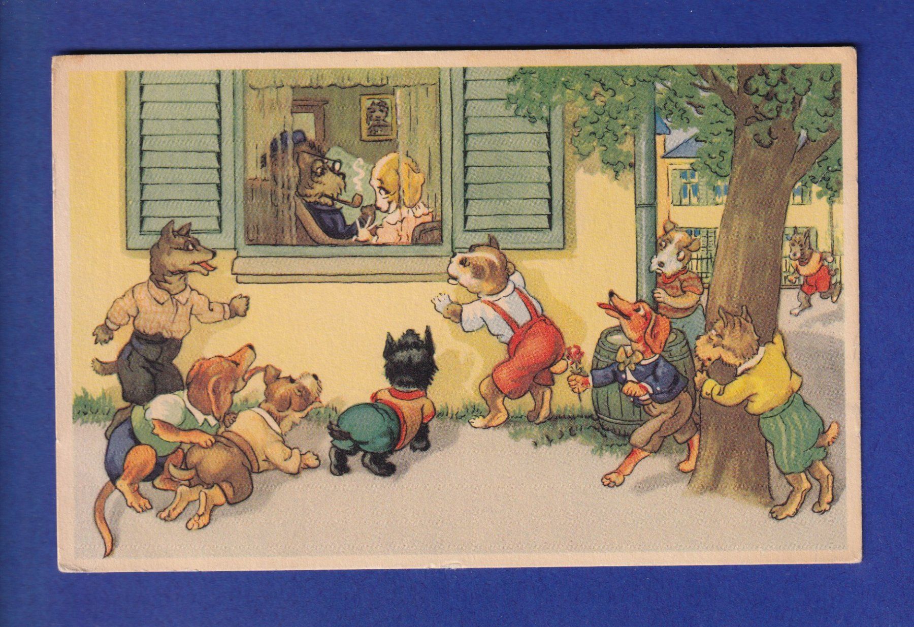 Cartoline postali: CHIEN humanisés – Usato da Pully venduto da nicecards-shop