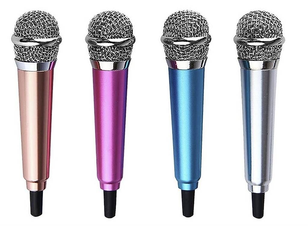 Microfoni: 4 Mini Microphones pour karaoké – Nuovo e nell'imballaggio originale da Vucherens venduto da curious