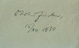 Otakar Fischer (1883-1938) Schriftsteller - Autogramm