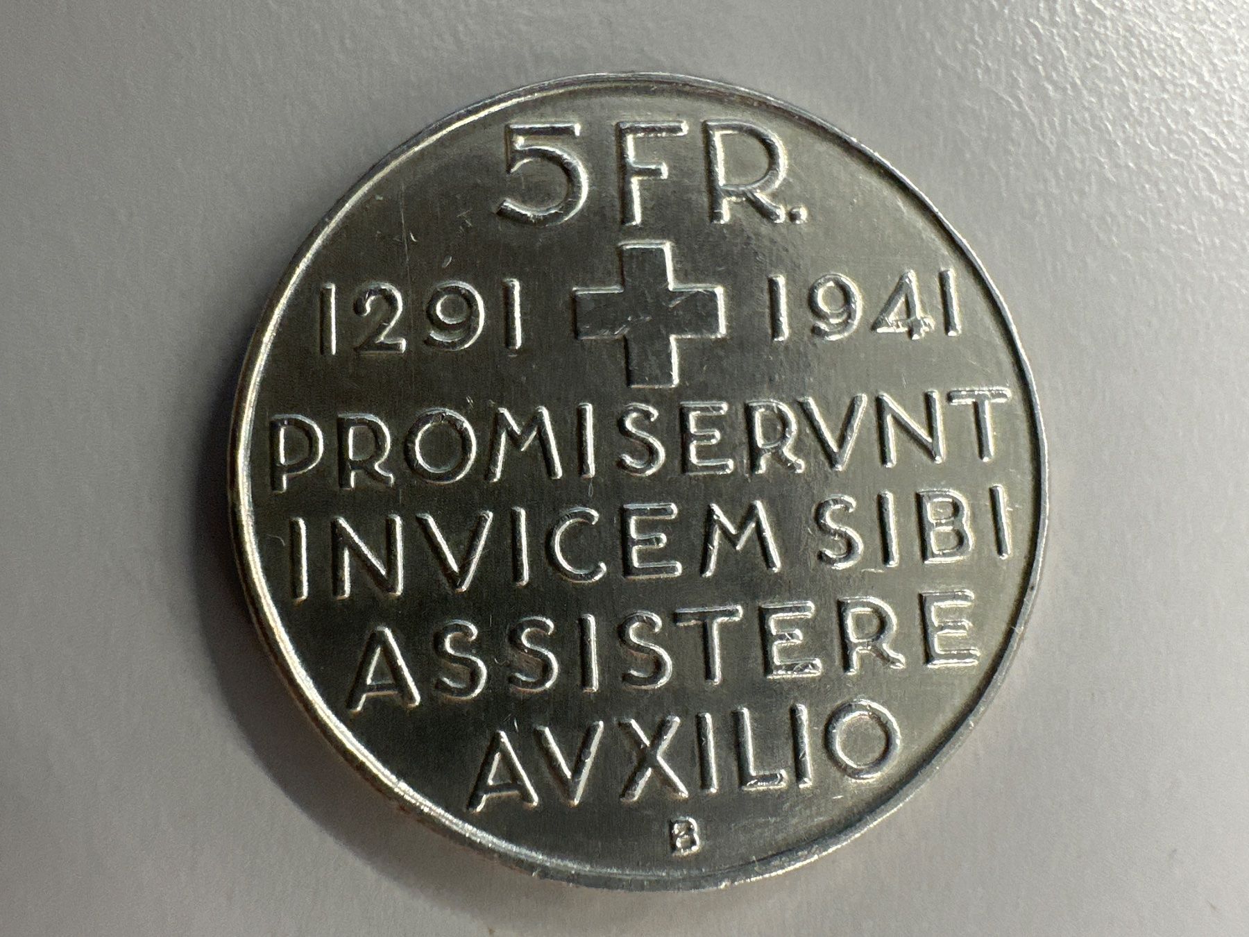 Alle Münzen: 5 Fr.  Silber Schweiz Bundesfeier 1941 – Gebraucht aus Herisau von herau 1