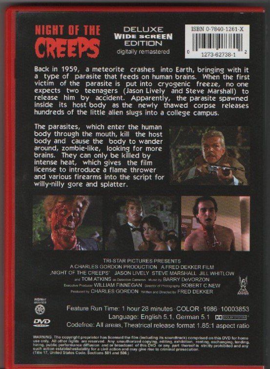 Tutti i DVDs: DIE NACHT DER CREEPS.............unrated – Usato da Reinach AG venduto da Masi 1