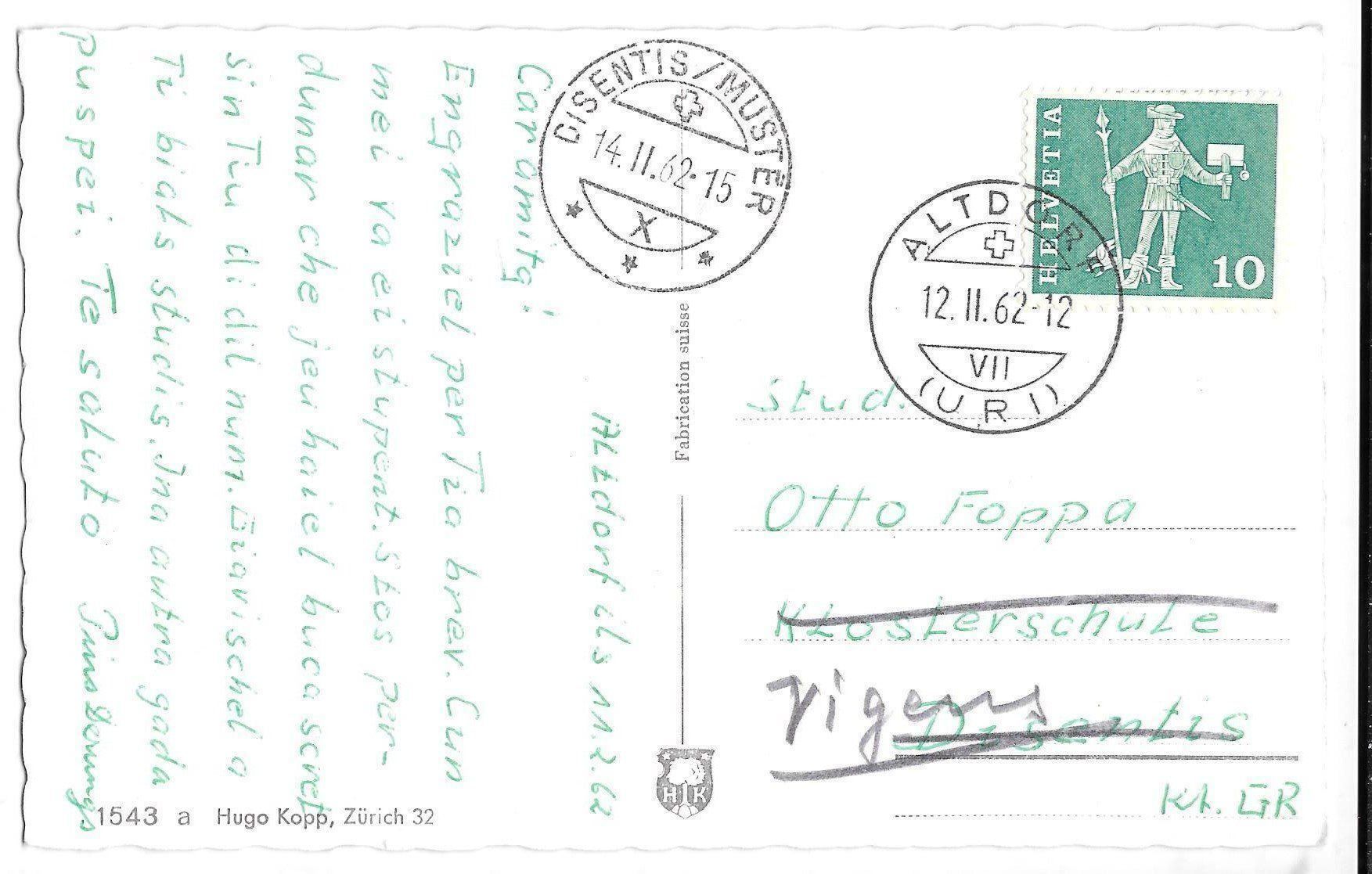 Cartoline postali: Bürglen gegen Gitschen – Usato da Olten venduto da clotaldi 1