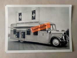 Postbureau auf Surer Chassis / AK Stempel 1938