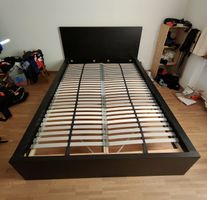 IKEA Bettgestell Malm schwarz inkl. Lattenrost