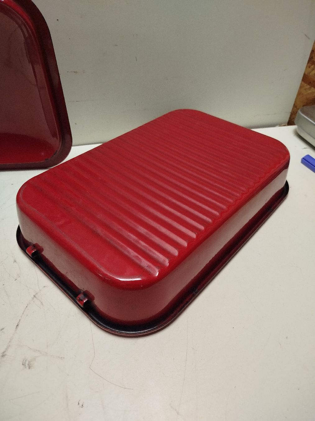 Teglie da forno: Vintage Emaille Bräter, rot - (em60) – Usato da Künten venduto da Schnaepplihuus 2