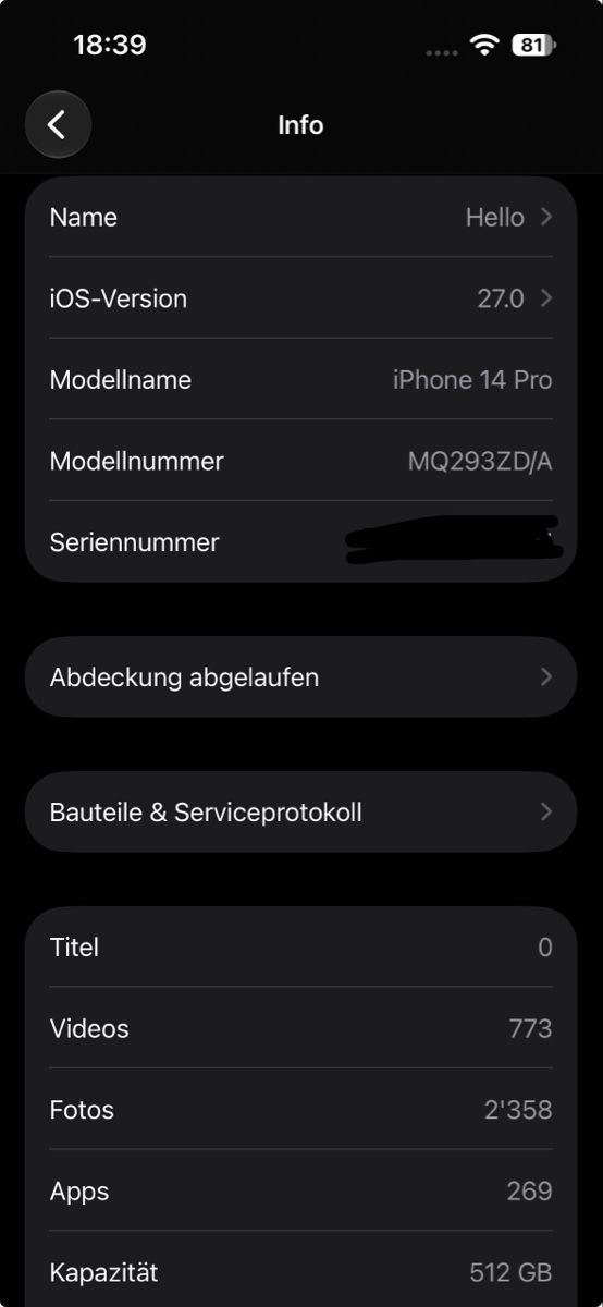 Apple Telefoni cellulari / Smartphones: iPhone 14 Pro, 512GB - USB-C Hülle! – Usato da Windisch venduto da export_import_ag 6