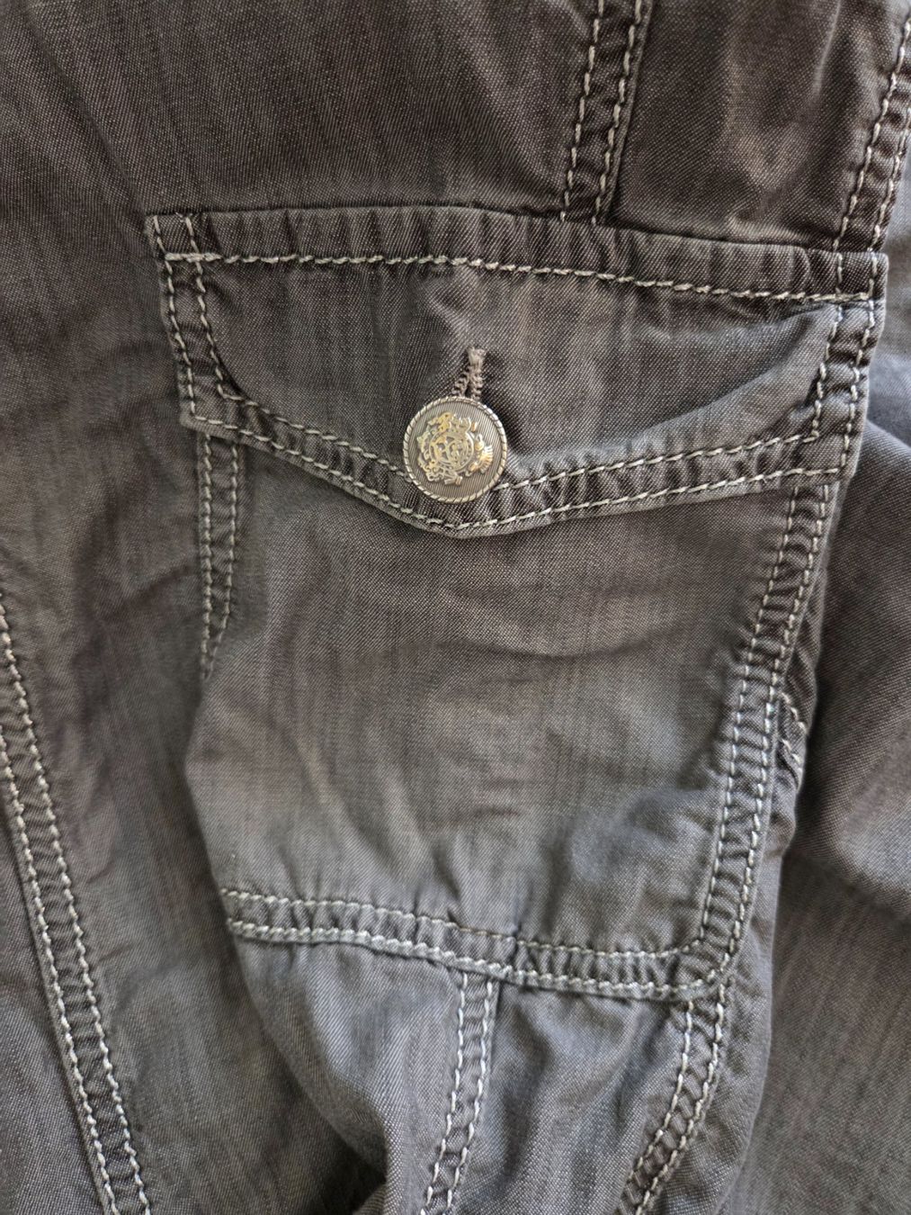 Bonita Jeans: schwarz/silber Cargo Jeans, leicht, 44, Baumwolle – Usato da Liestal venduto da ITOlio 1