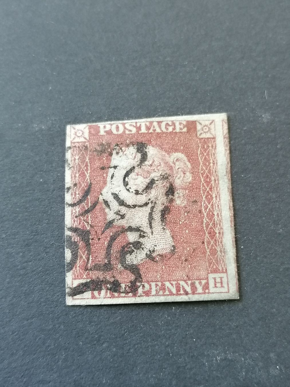 Alle Briefmarken: One Penny red 1841  – Gebraucht aus Happerswil von tschergi