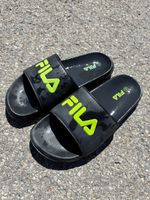 Fila Badeschuhe, schwarz/neon-gelb, Grösse 36 - Sommerhit