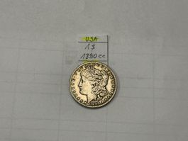 USA 1$ Morgan Dollar 1890 CC 